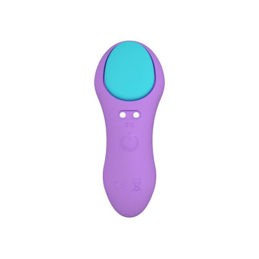 Elegant close-up of the Party Color PANTY Remote Control Vibrator Purple, highlighting its silicone and ABS materials for a luxurious feel.